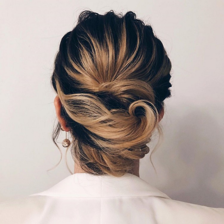 elegant updo hairstyles DIY French twist instructions