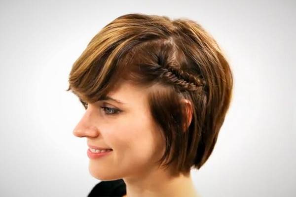 Side French braid ideas for short hair