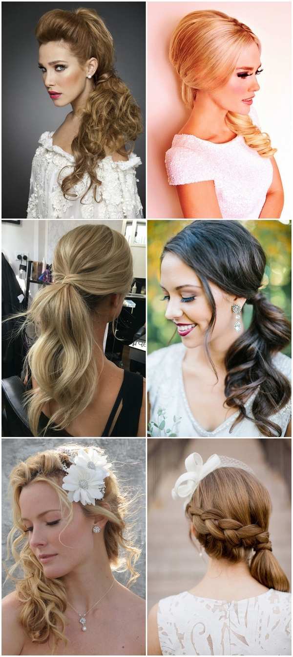 wedding hairstyles for bridesmaids ponytail half up half down