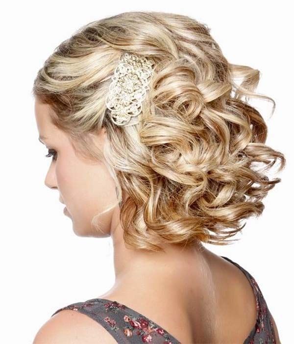 medium length hairstyles for bridesmaids with curls