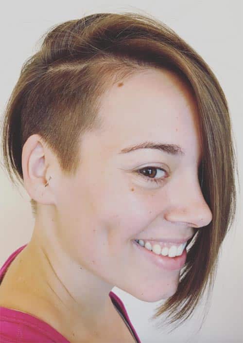 Acconciature corte sottosquadro per le donne: sottosquadri per le donne