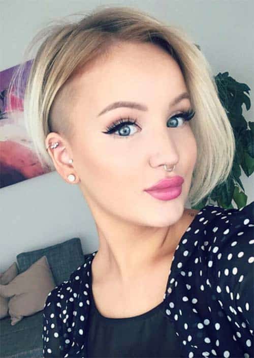 Acconciature corte sottosquadro per le donne: sottosquadri per le donne