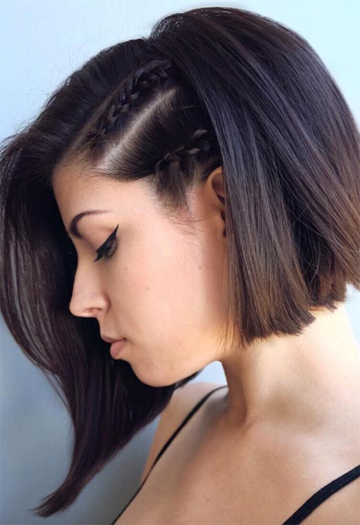Tranças para cabelo curto: penteados trançados curtos para mulheres