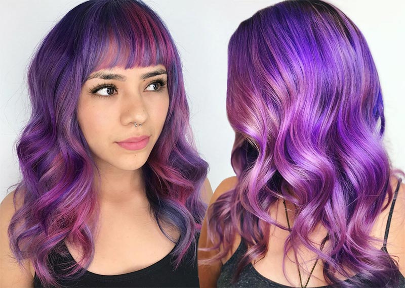 Idéias de cores de cabelo roxo para desmaiar: dicas de tintura de cabelo violeta e roxo