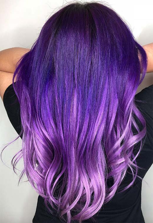 Idéias de cor de cabelo violeta/roxo: dicas de tintura de cabelo roxo