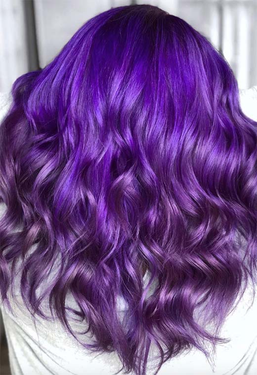 Idéias de cor de cabelo violeta/roxo: dicas de tintura de cabelo roxo