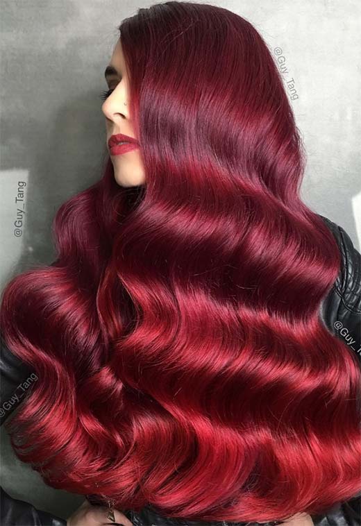 Tons de cor de cabelo Borgonha: Dicas de tintura de cabelo vinho / marrom / Borgonha