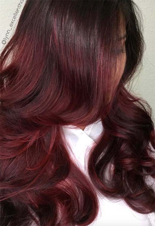 Tons de cor de cabelo Borgonha: Dicas de tintura de cabelo vinho / marrom / Borgonha
