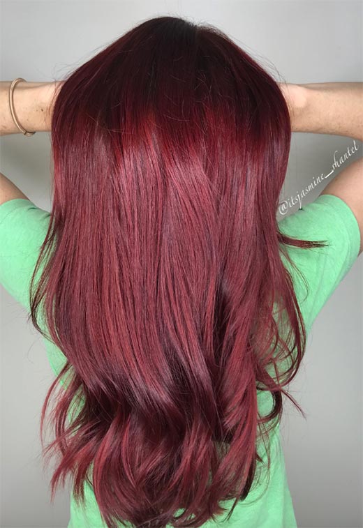 Tons de cor de cabelo Borgonha: Dicas de tintura de cabelo vinho / marrom / Borgonha