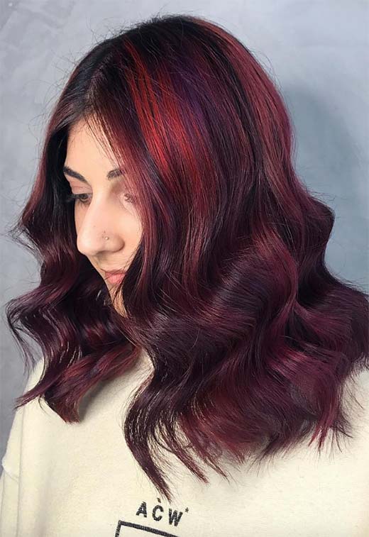 Tons de cor de cabelo Borgonha: Dicas de tintura de cabelo vinho / marrom / Borgonha