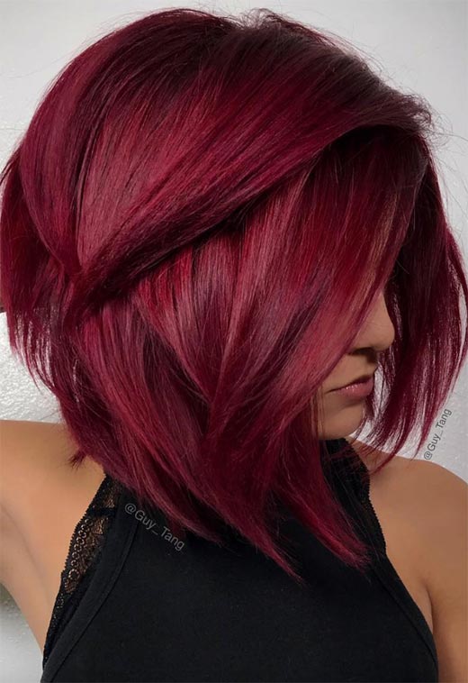Tons de cor de cabelo Borgonha: Dicas de tintura de cabelo vinho / marrom / Borgonha