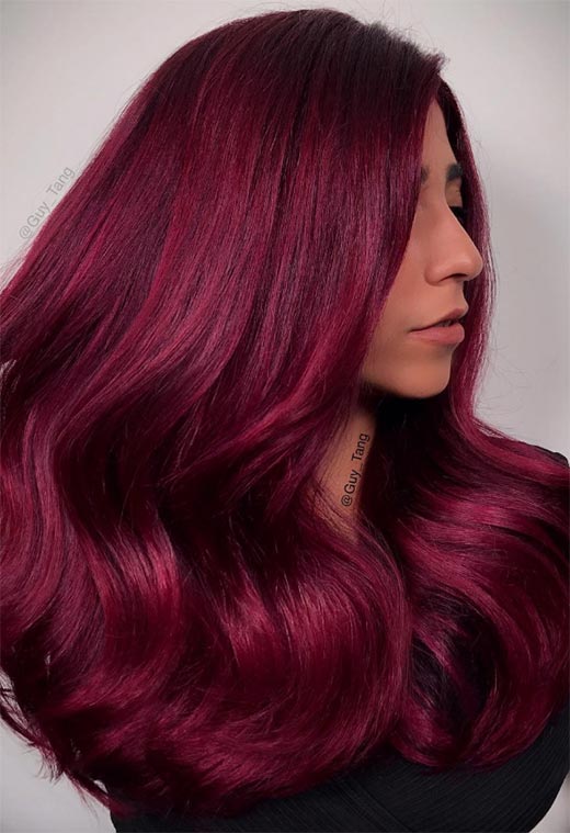 Tons de cor de cabelo Borgonha: Dicas de tintura de cabelo vinho / marrom / Borgonha