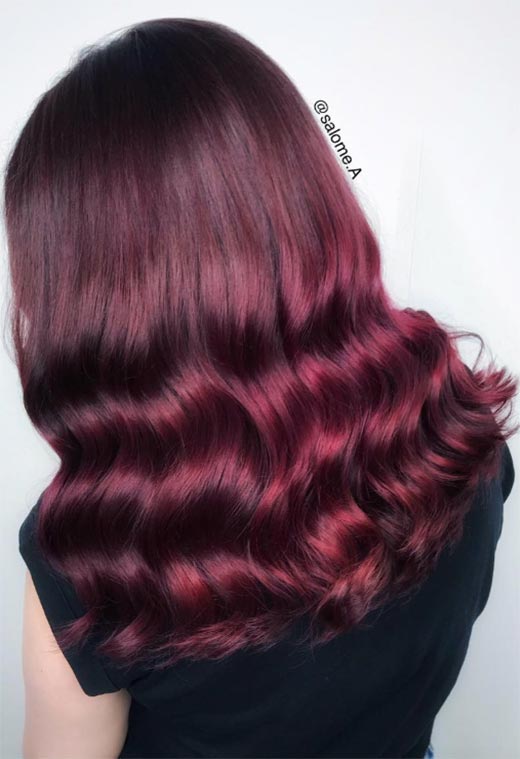 Tons de cor de cabelo Borgonha: Dicas de tintura de cabelo vinho / marrom / Borgonha
