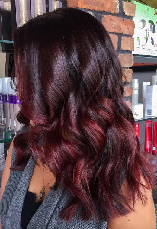 Tons de cor de cabelo Borgonha: Dicas de tintura de cabelo vinho / marrom / Borgonha