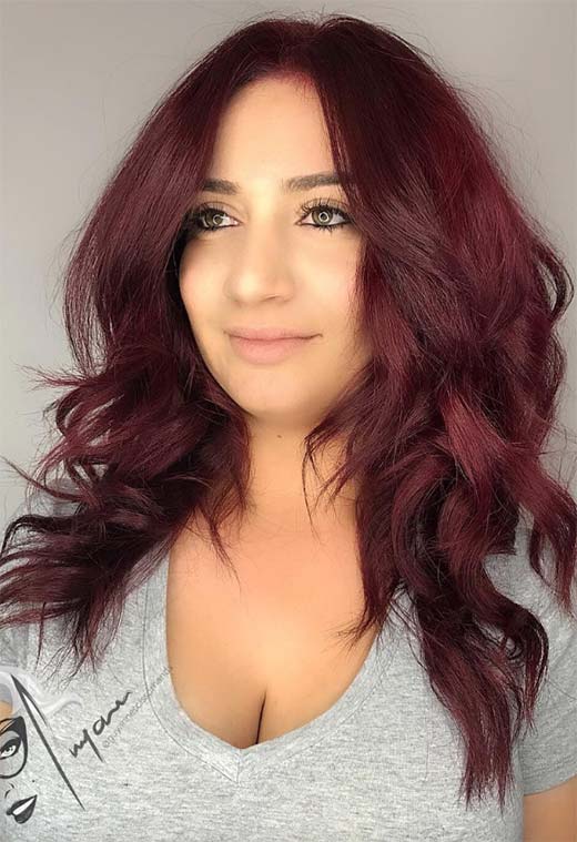 Tons de cor de cabelo Borgonha: Dicas de tintura de cabelo vinho / marrom / Borgonha