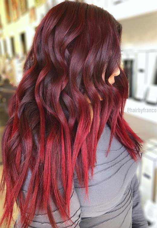 Tons de cor de cabelo Borgonha: Dicas de tintura de cabelo vinho / marrom / Borgonha