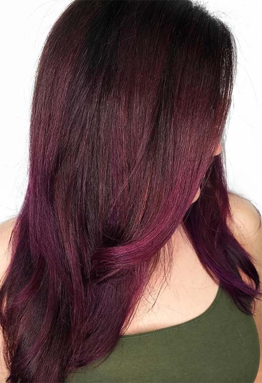 Tons de cor de cabelo Borgonha: Dicas de tintura de cabelo vinho / marrom / Borgonha