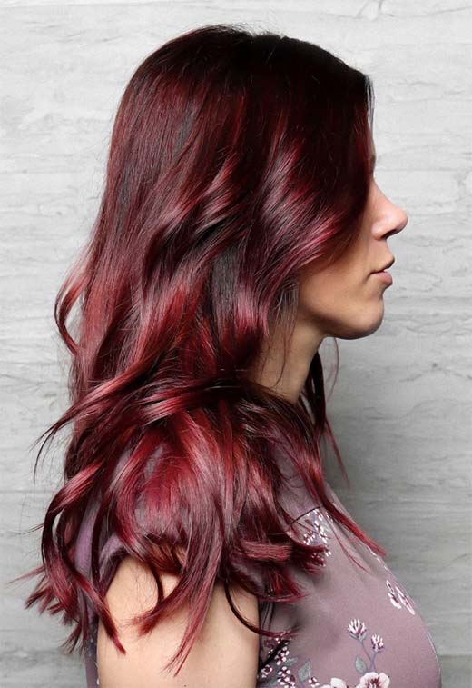 Tons de cor de cabelo Borgonha: Dicas de tintura de cabelo vinho / marrom / Borgonha