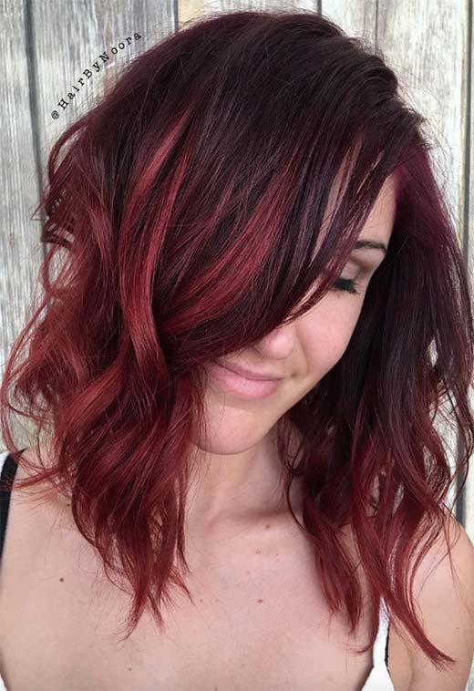 Tons de cor de cabelo Borgonha: Dicas de tintura de cabelo vinho / marrom / Borgonha