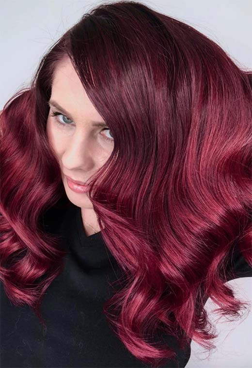 Tons de cor de cabelo Borgonha: Dicas de tintura de cabelo vinho / marrom / Borgonha