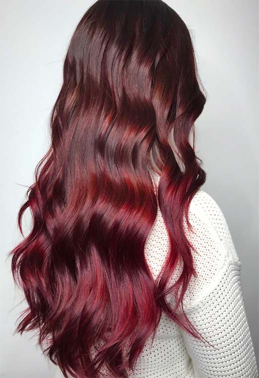 Tons de cor de cabelo Borgonha: Dicas de tintura de cabelo vinho / marrom / Borgonha