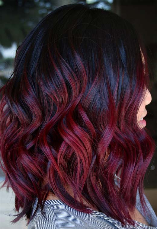 Tons de cor de cabelo Borgonha: Dicas de tintura de cabelo vinho / marrom / Borgonha