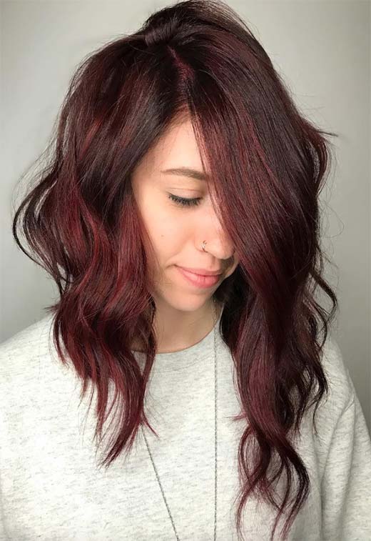 Tons de cor de cabelo Borgonha: Dicas de tintura de cabelo vinho / marrom / Borgonha