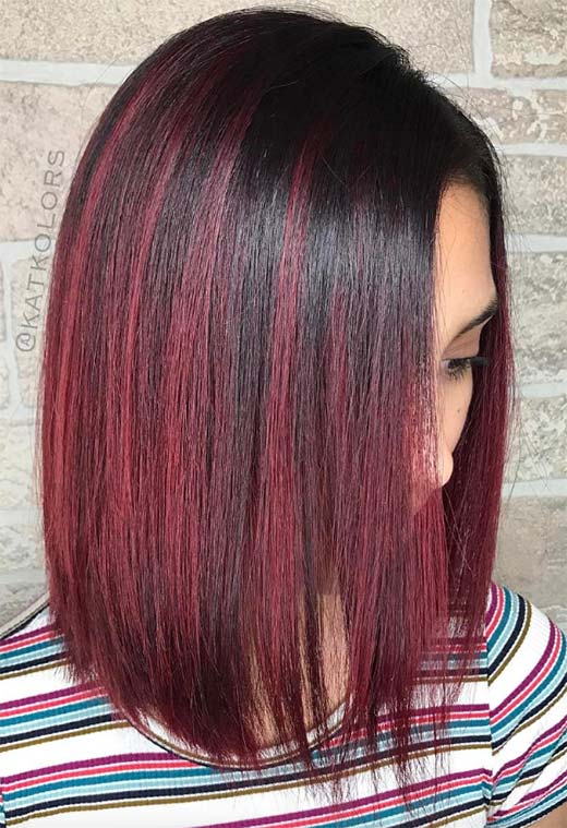 Tons de cor de cabelo Borgonha: Dicas de tintura de cabelo vinho / marrom / Borgonha