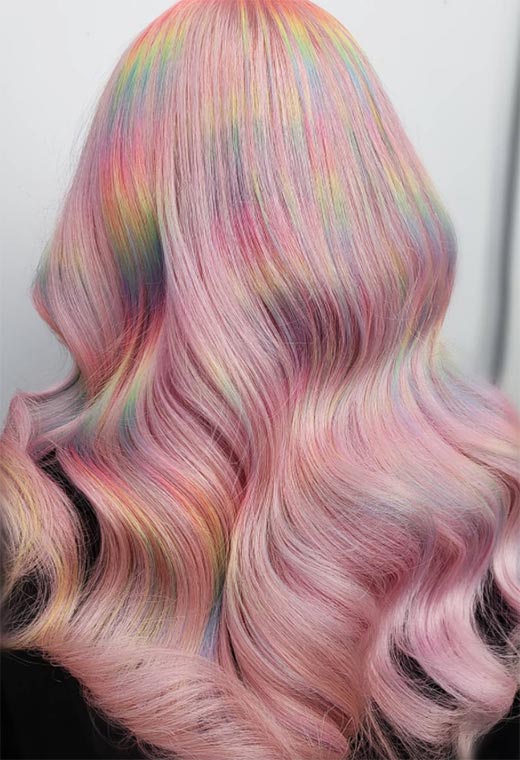 Idéias de cores de cabelo holográfico