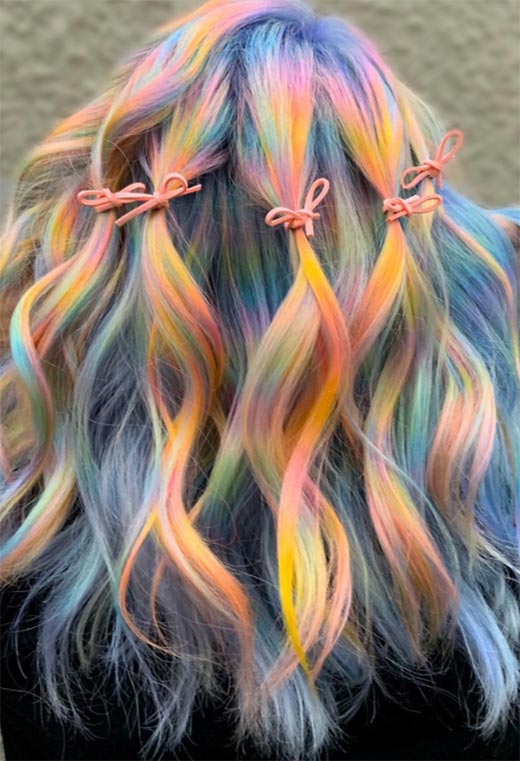 Idéias de cores de cabelo holográfico