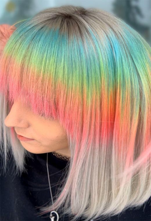 Idéias de cores de cabelo holográfico