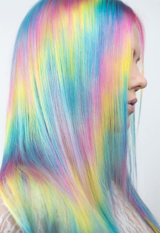 Idéias de cores de cabelo holográfico