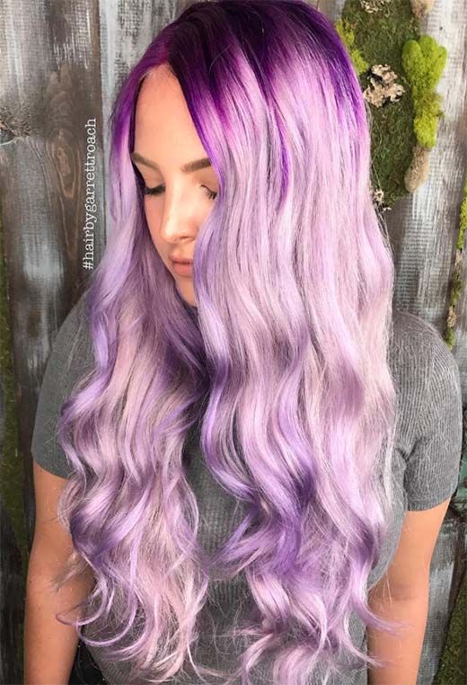 Sfumature di colore dei capelli lilla: punte di tinture per capelli lilla