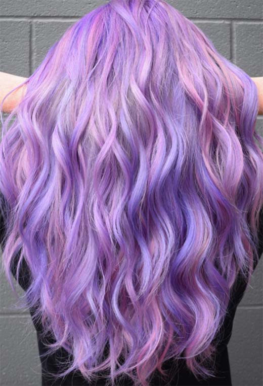 Sfumature di colore dei capelli lilla: punte di tinture per capelli lilla