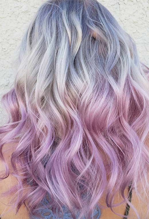 Sfumature di colore dei capelli lilla: punte di tinture per capelli lilla
