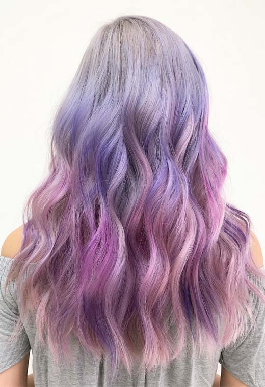Sfumature di colore dei capelli lilla: punte di tinture per capelli lilla