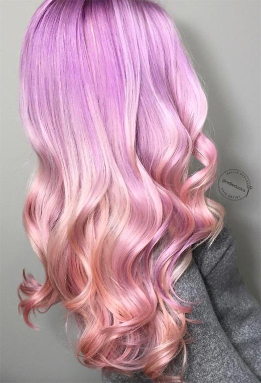 Sfumature di colore dei capelli lilla: punte di tinture per capelli lilla