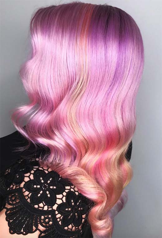 Sfumature di colore dei capelli lilla: punte di tinture per capelli lilla