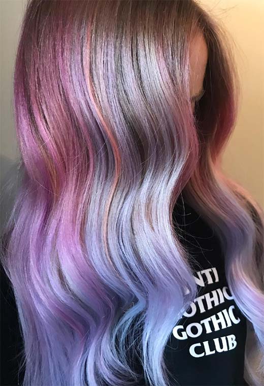 Sfumature di colore dei capelli lilla: punte di tinture per capelli lilla