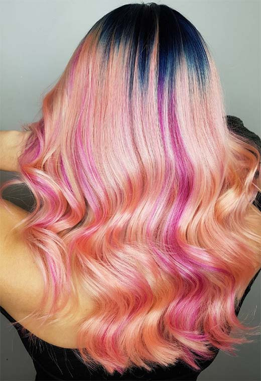 Nuances de couleur de cheveux coucher de soleil à essayer