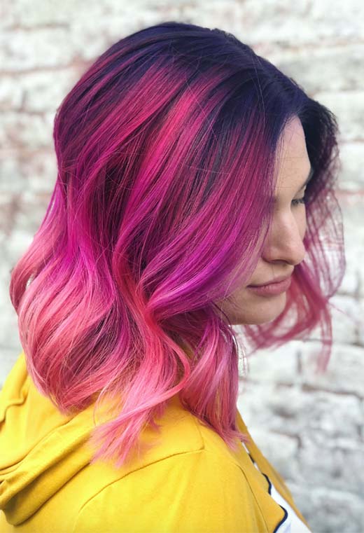 Nuances de couleur de cheveux coucher de soleil à essayer