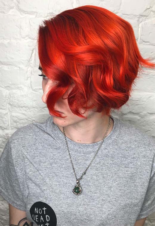 Tonos de color de cabello naranja: puntas de tinte de cabello naranja
