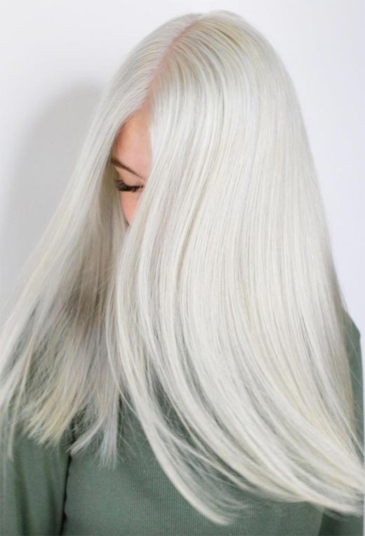 Tons de cor de cabelo loiro platinado: idéias de cabelo platinado