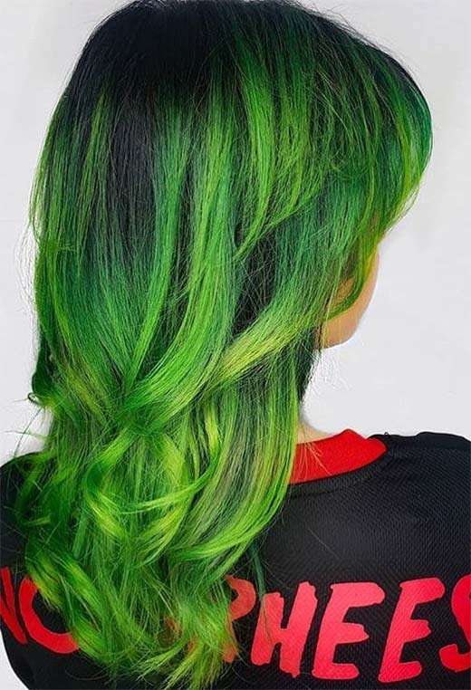 Tons de cor de cabelo verde: dicas de tintura de cabelo verde