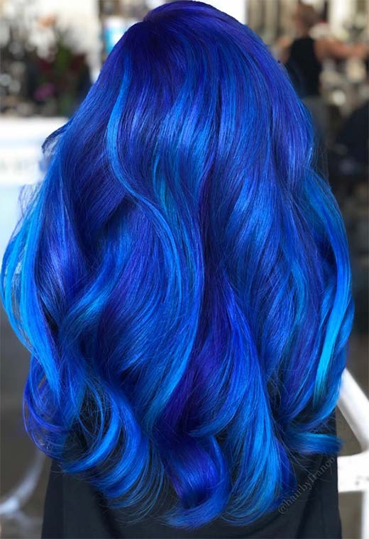 Tons de cor de cabelo azul: dicas de tintura de cabelo azul