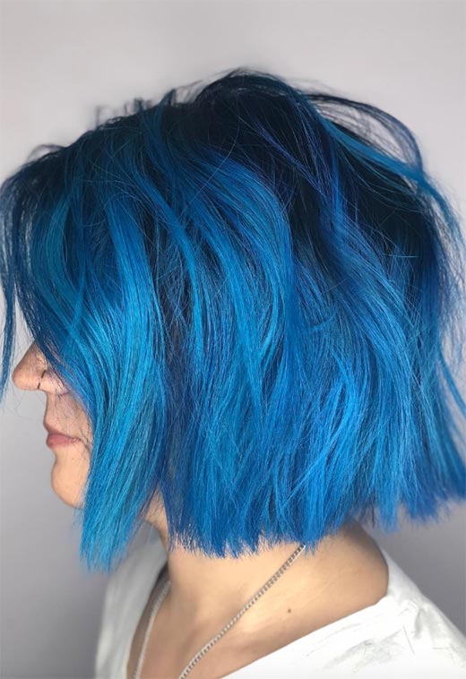 Como manter a cor do cabelo azul