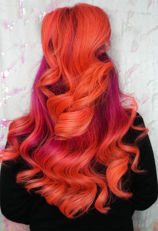 Tiñe tu cabello de naranja en casa