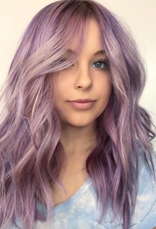 Como escolher o tom da cor do cabelo lilás para o seu tom de pele