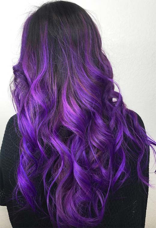 Como pintar o cabelo de violeta