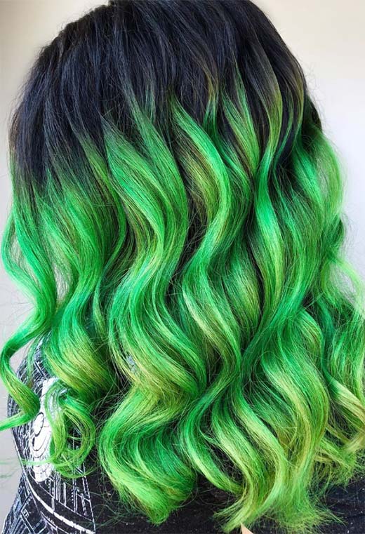 Como cuidar da cor do cabelo verde
